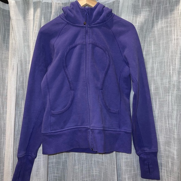 lululemon athletica Jackets & Blazers - Lululemon Scuba Full zip hoodie in a true Purple. Size 8.